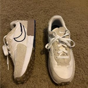 Nike White and Tan Sneakers